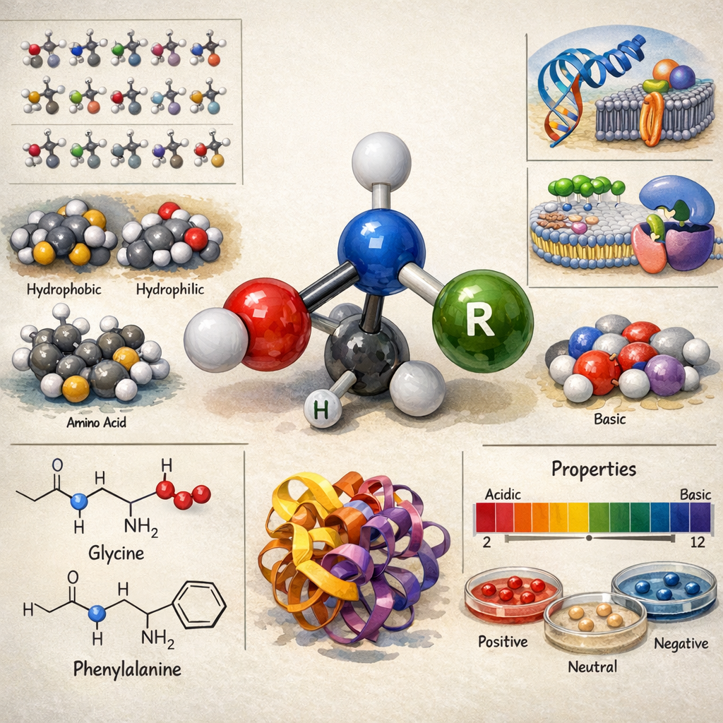 BCH 204 Essentials: Structure, Properties, and Functions of the 20 Amino Acids