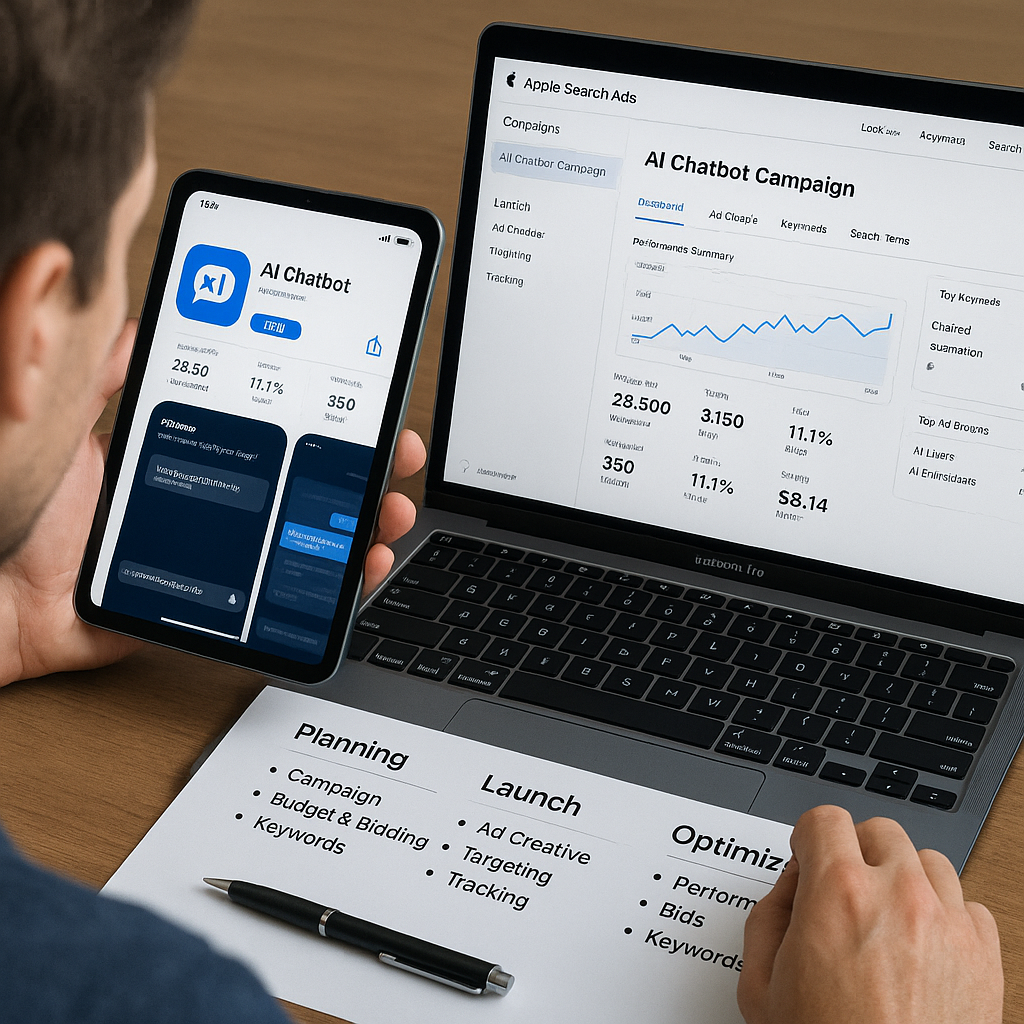 Apple Ads for AI Apps: A Practical App Store Acquisition Playbook