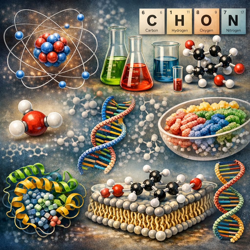 Chemische Grundlagen für die Biotechnologie: Von Atomen zu Biomolekülen