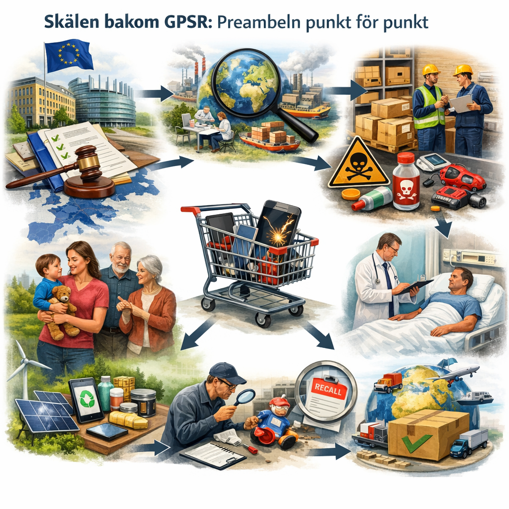 Skälen bakom GPSR: Preambeln punkt för punkt